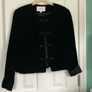 Black velvet Lord and Taylor 90s jacket size 8